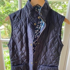Barbour Gillet Navy Blue with Liberty lining